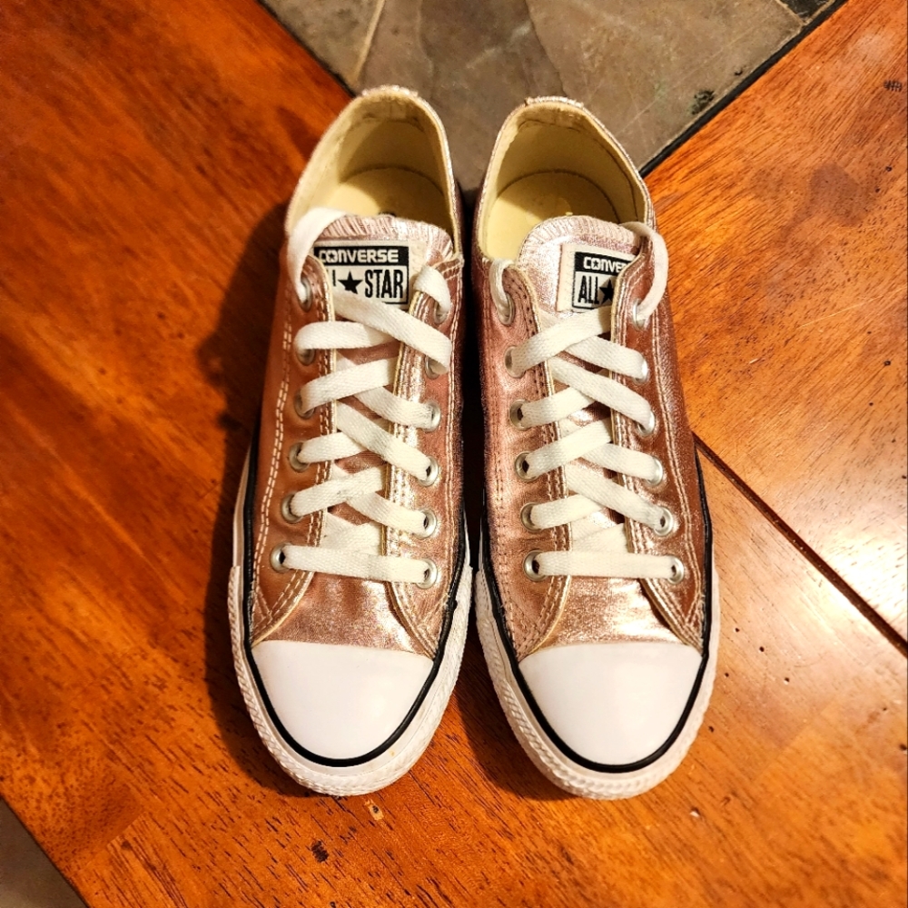 Pink Chrome Converse shoes 7